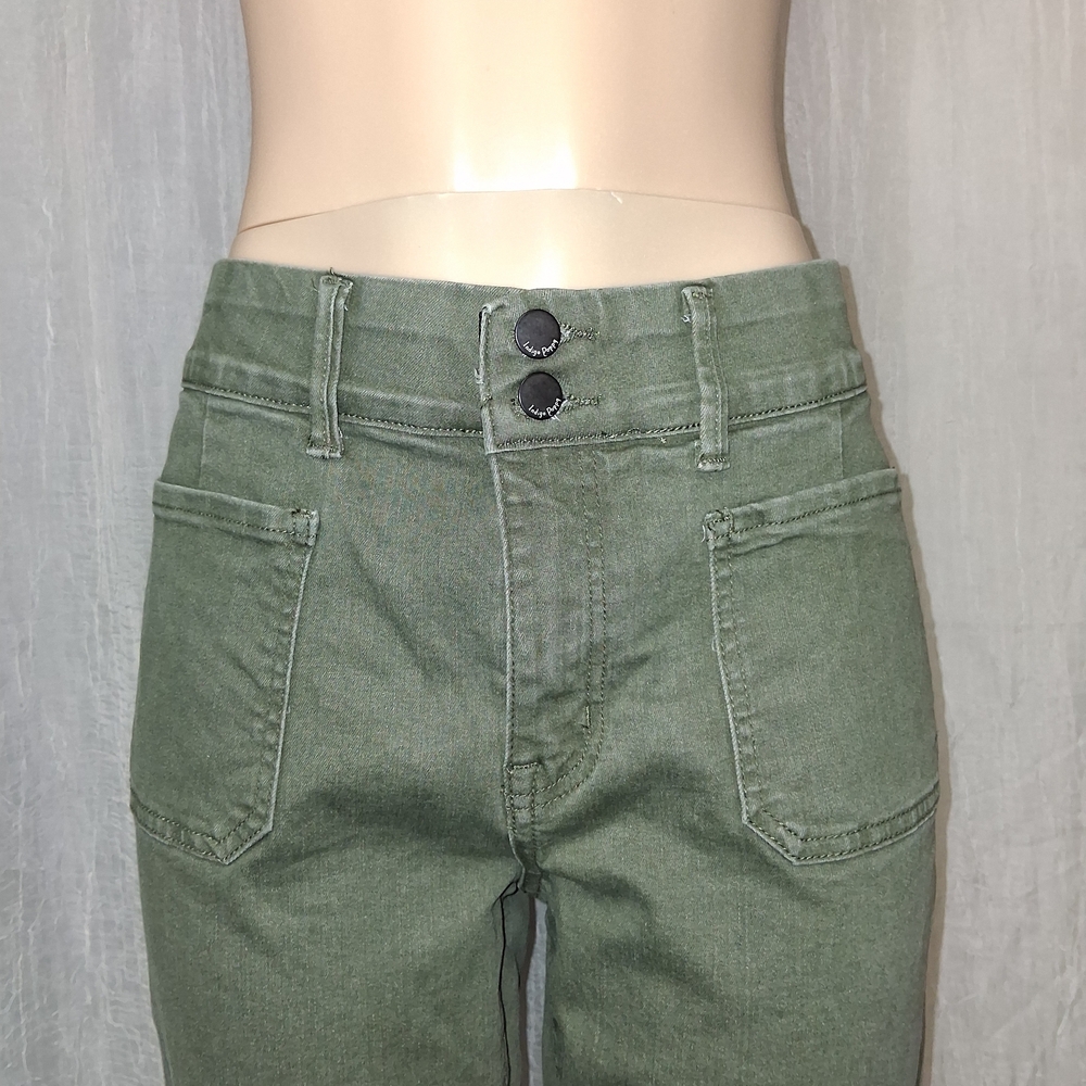 Indigo Poppy Black Textured Fabric Jeans Women Size 14 - Picture 4 of 16